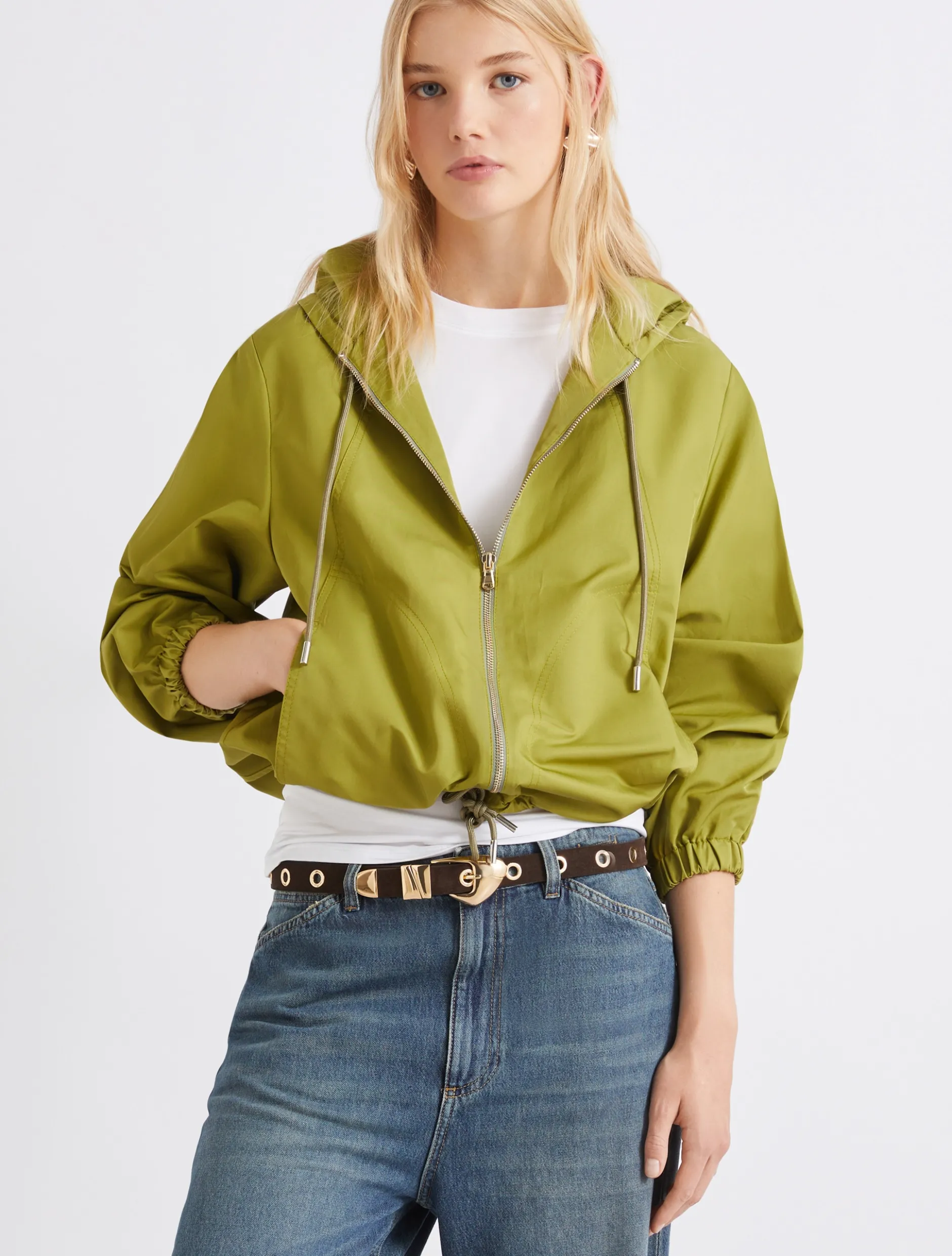 Impermeabile leggero antigoccia in twill - VERDE