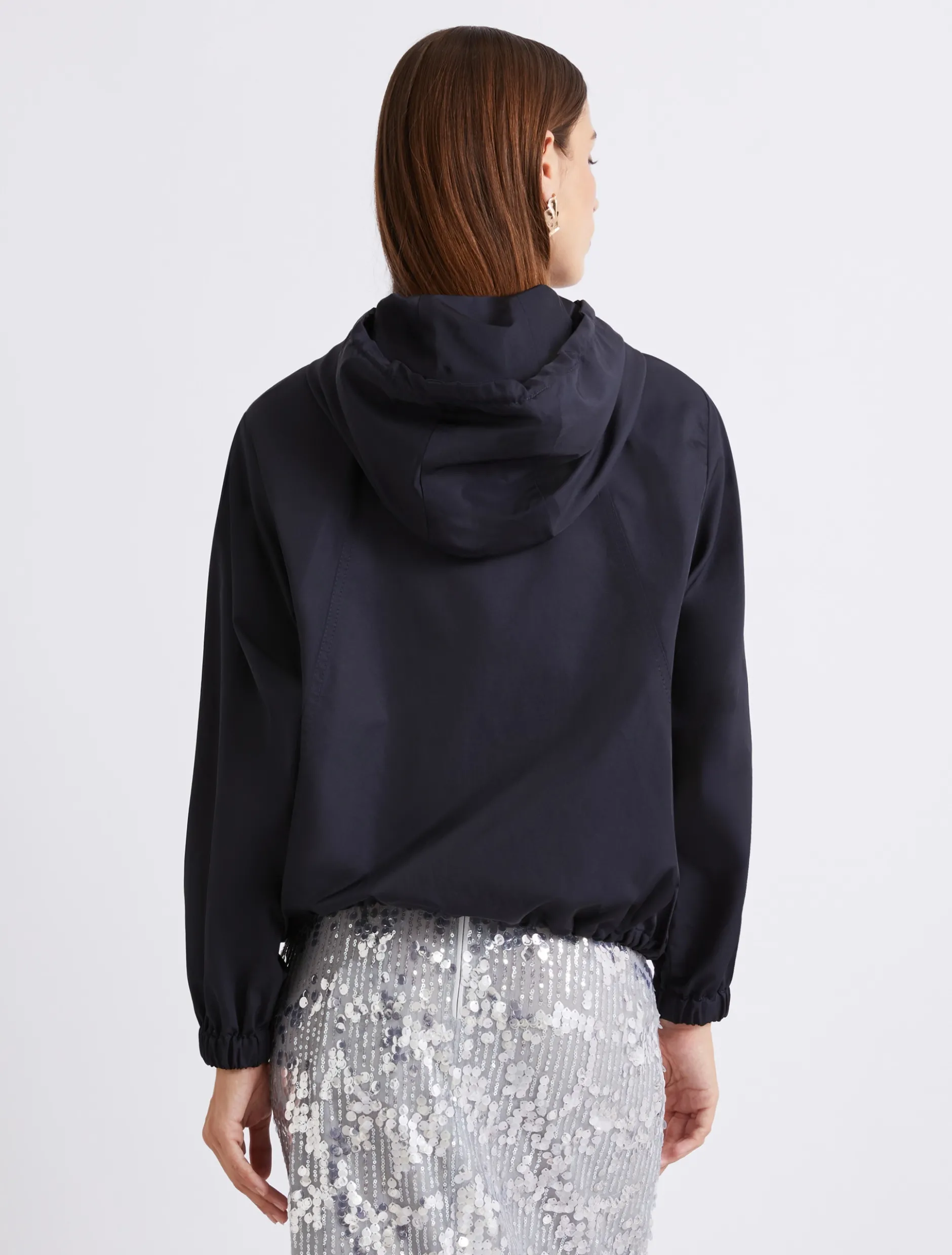 Impermeabile leggero antigoccia in twill - BLU