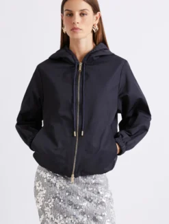 Impermeabile leggero antigoccia in twill - BLU