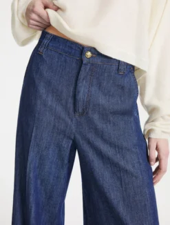 Jeans a palazzo in denim fluido - BLUE JEANS