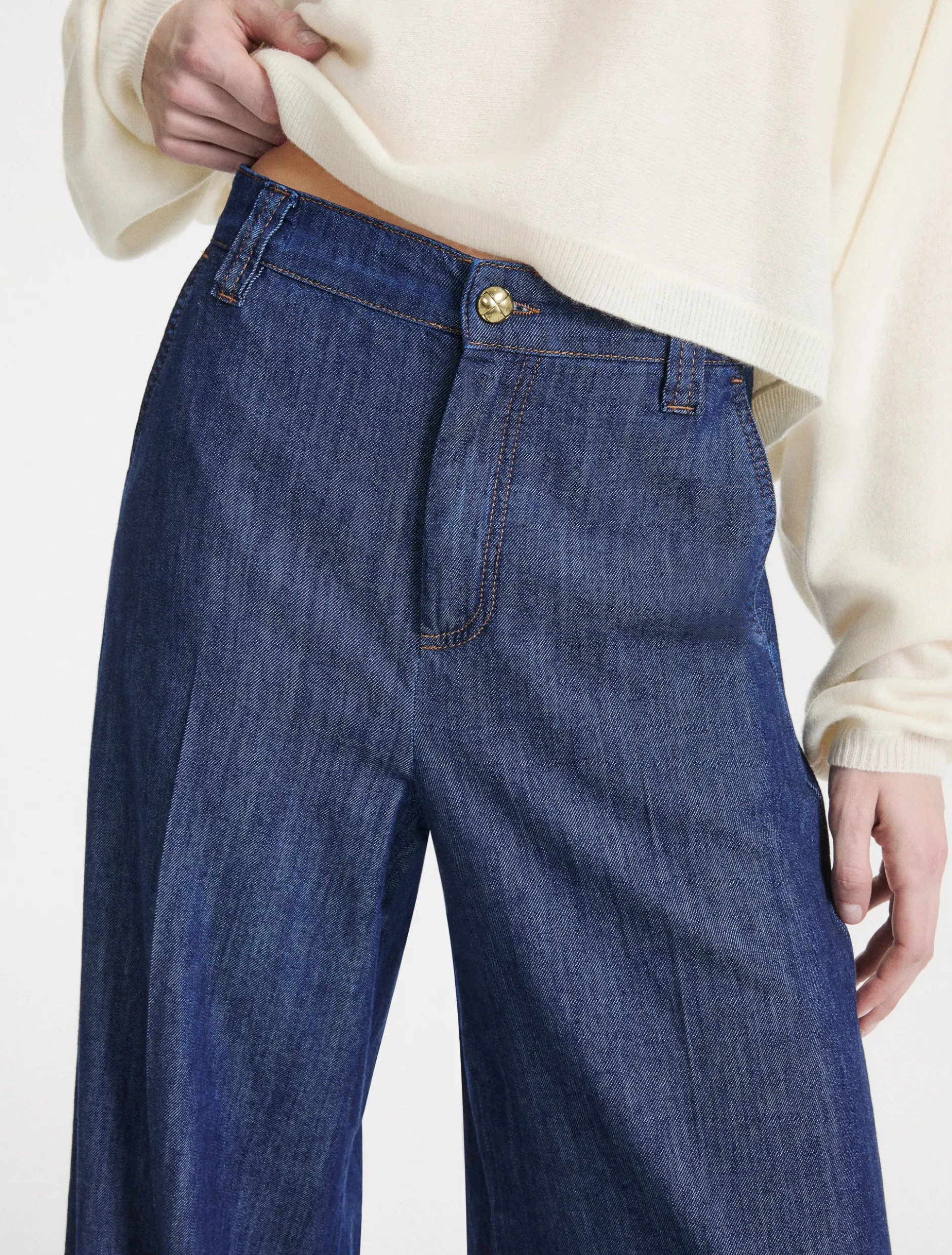 Jeans a palazzo in denim fluido - BLUE JEANS