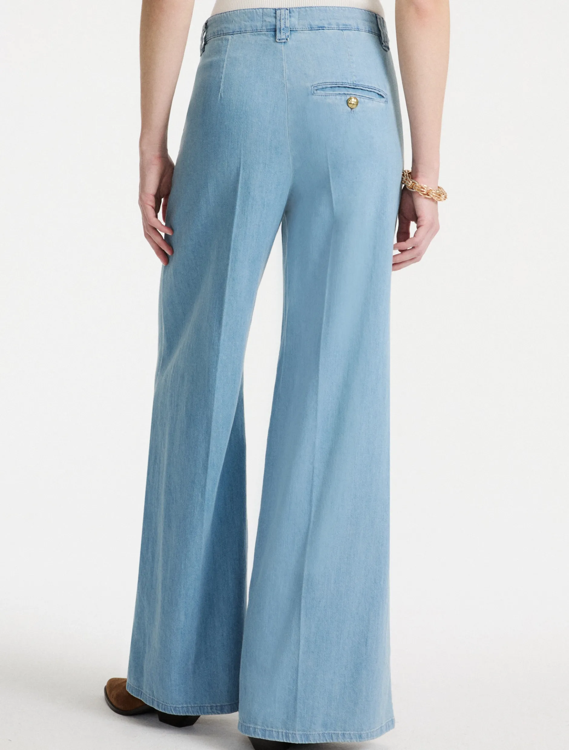 Jeans a palazzo in denim fluido - BLUE JEANS