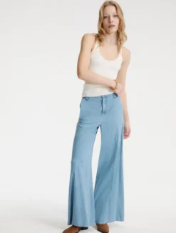 Jeans a palazzo in denim fluido - BLUE JEANS