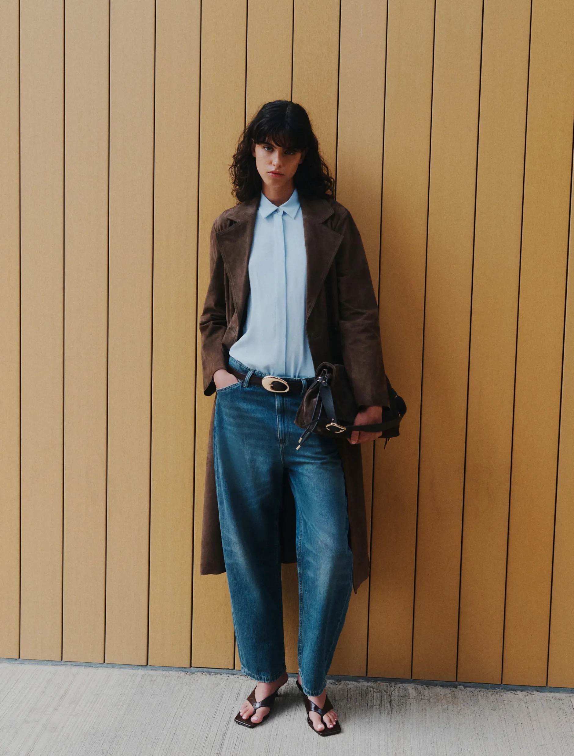 Jeans mom fit a vita alta - BLU