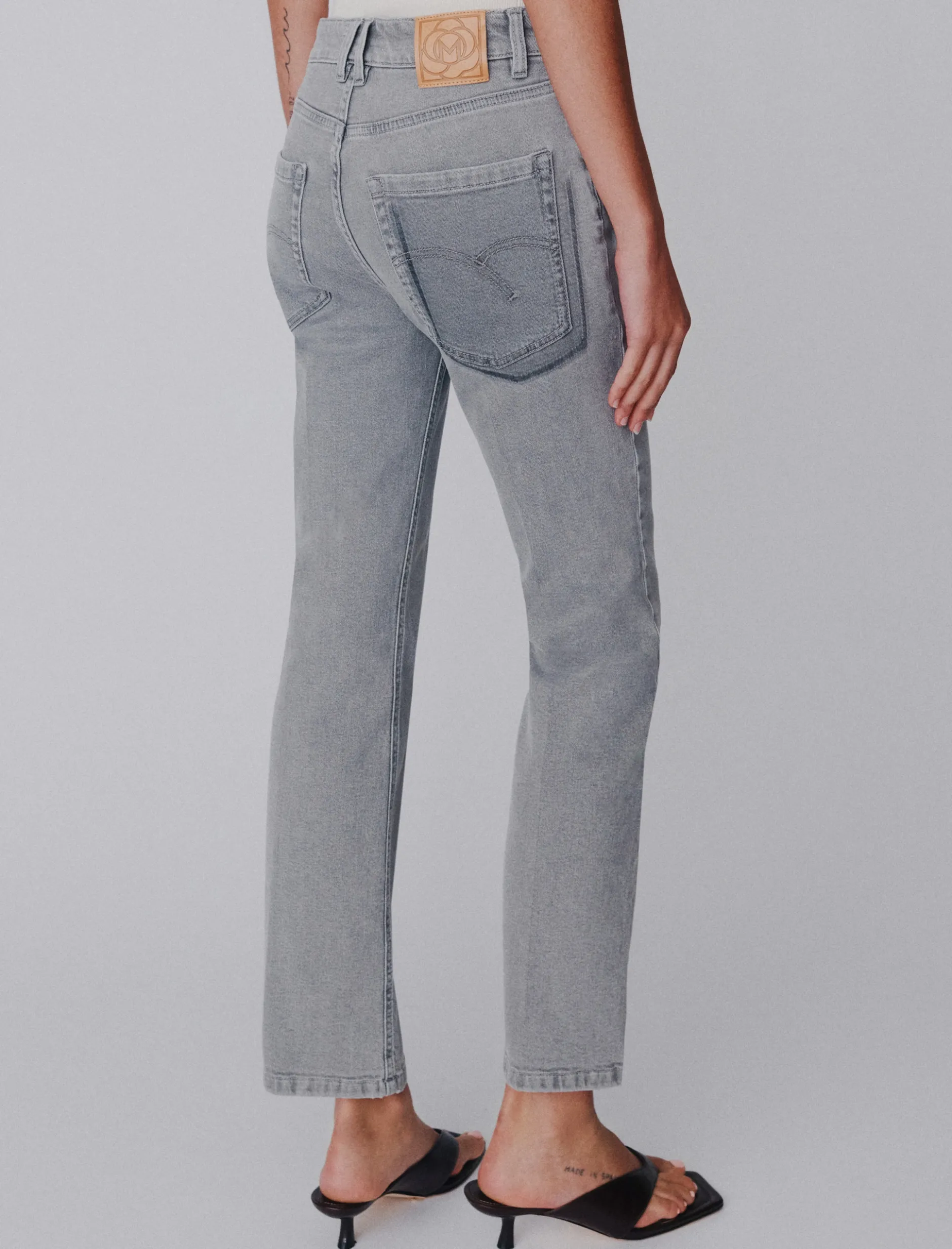 Jeans new flare in denim stretch - GRIGIO MEDIO