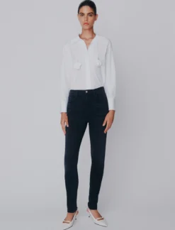Jeans skinny a vita alta - NERO