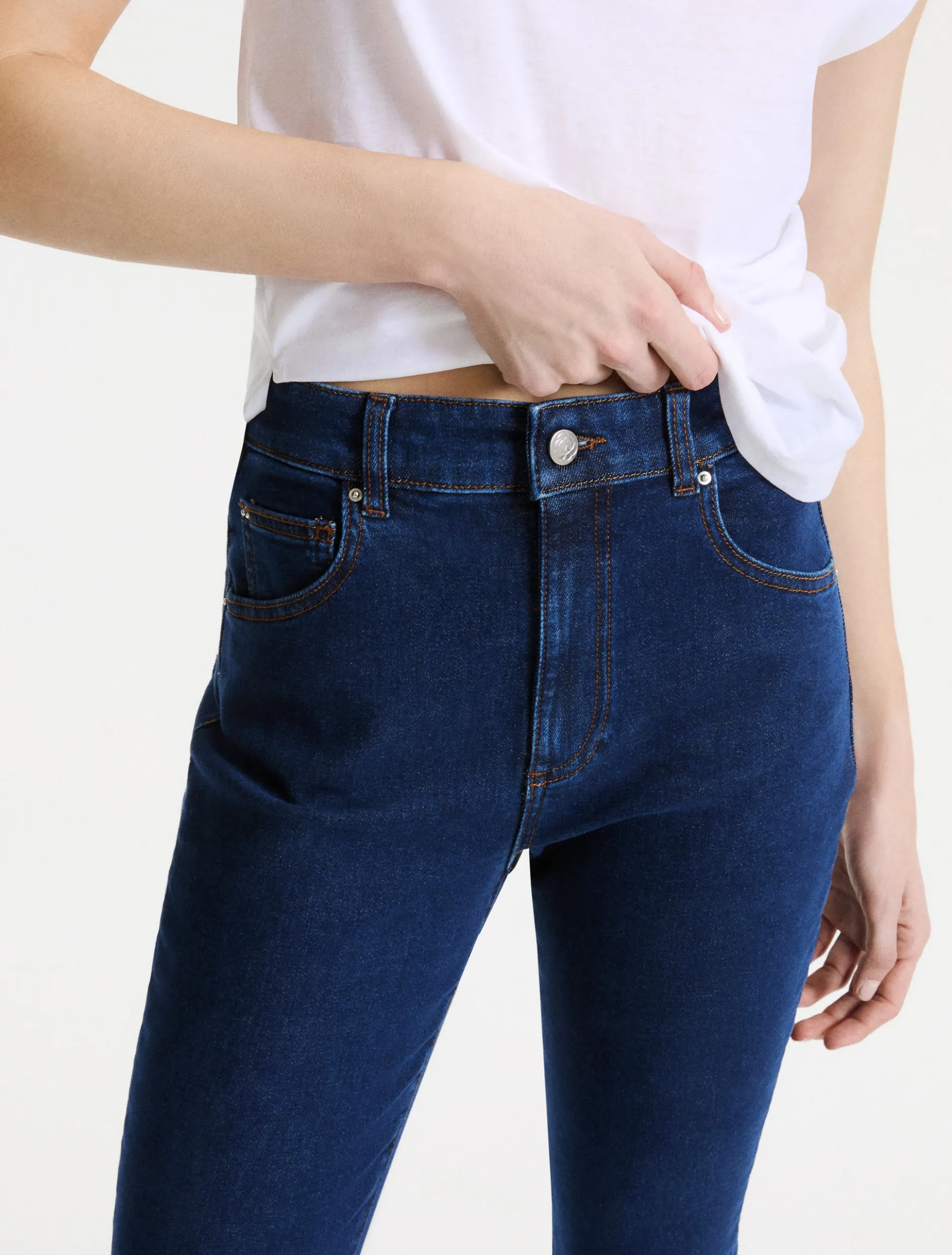 Jeans slim fit in denim stretch - NAVY