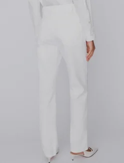 Jeans straight fit in denim - BIANCO