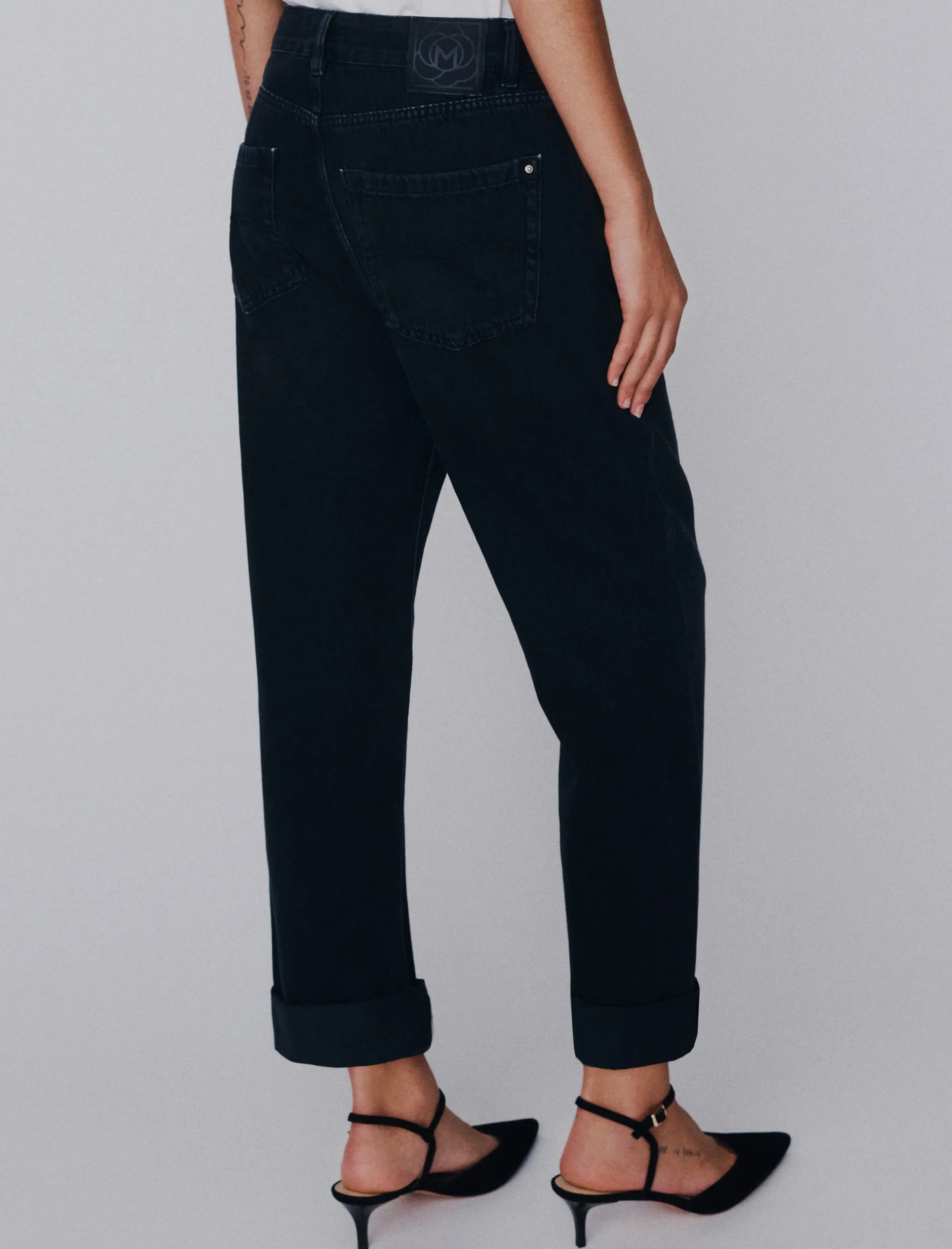 Jeans tomboy in denim - NERO