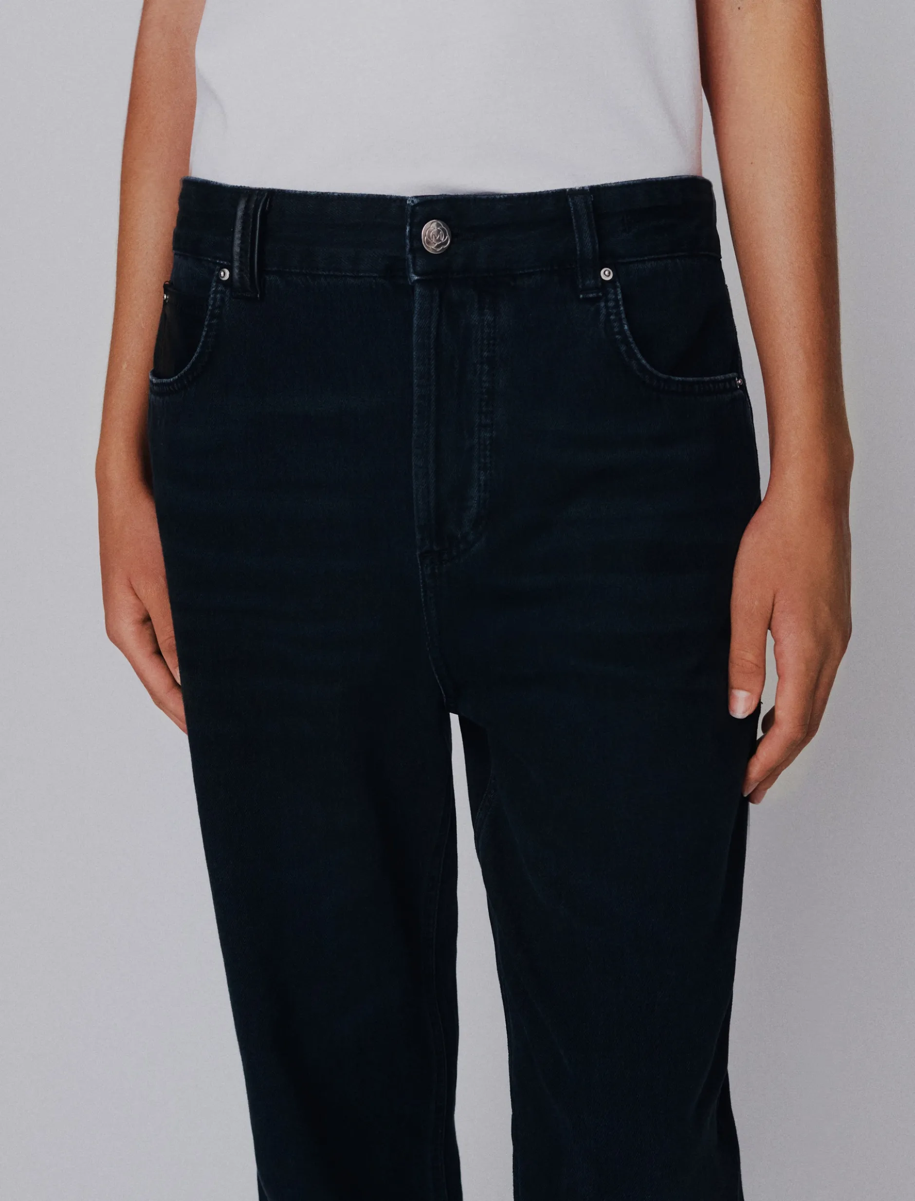 Jeans tomboy in denim - NERO