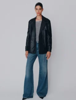 Jeans wide leg a vita alta - BLU