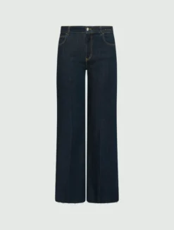 Jeans wide leg cropped in denim soft - BLUETTE