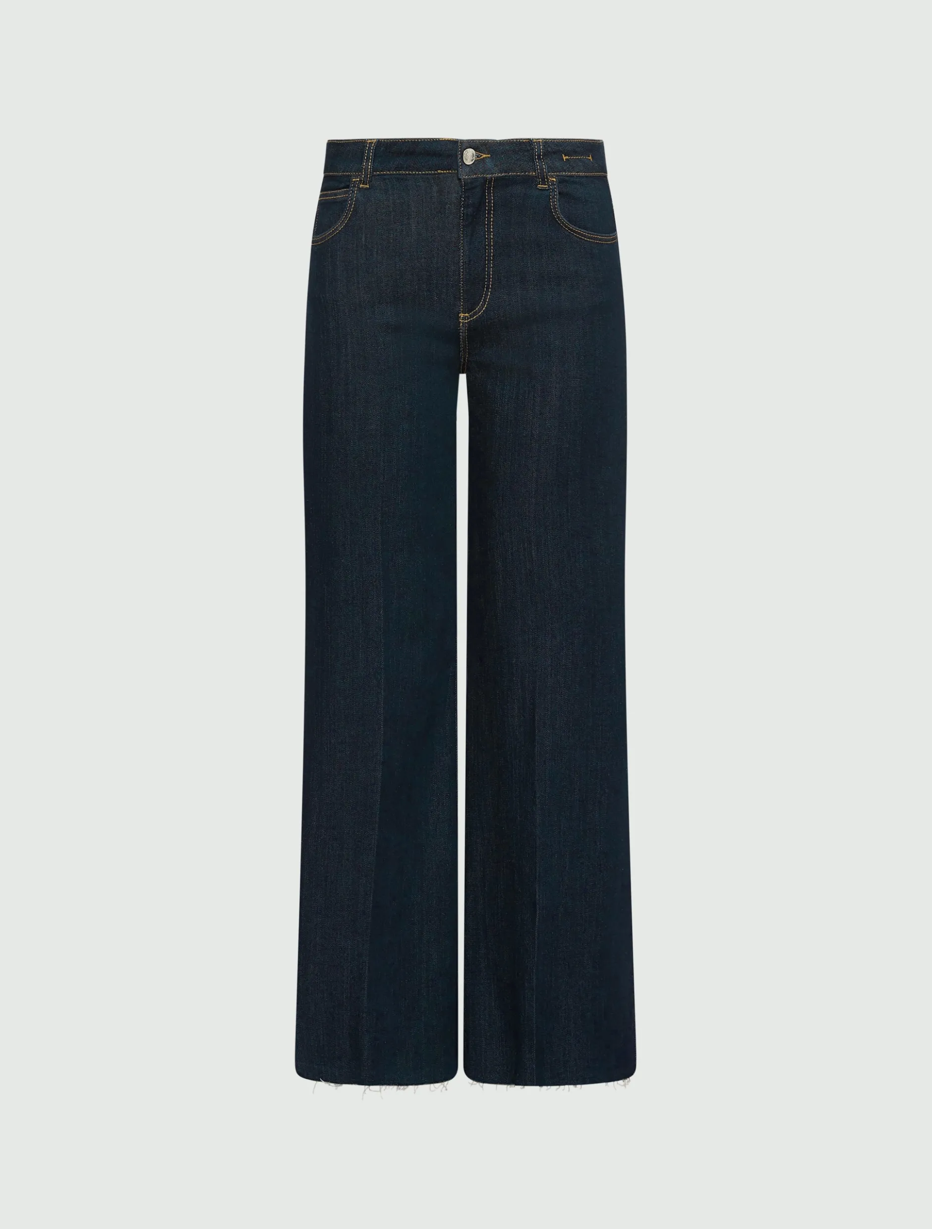 Jeans wide leg cropped in denim soft - BLUETTE