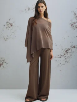 Maglia a mantella - MARRONE