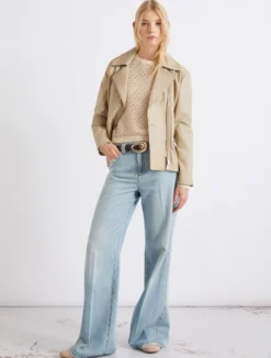 Maglia a rete con strass - BIANCO LANA
