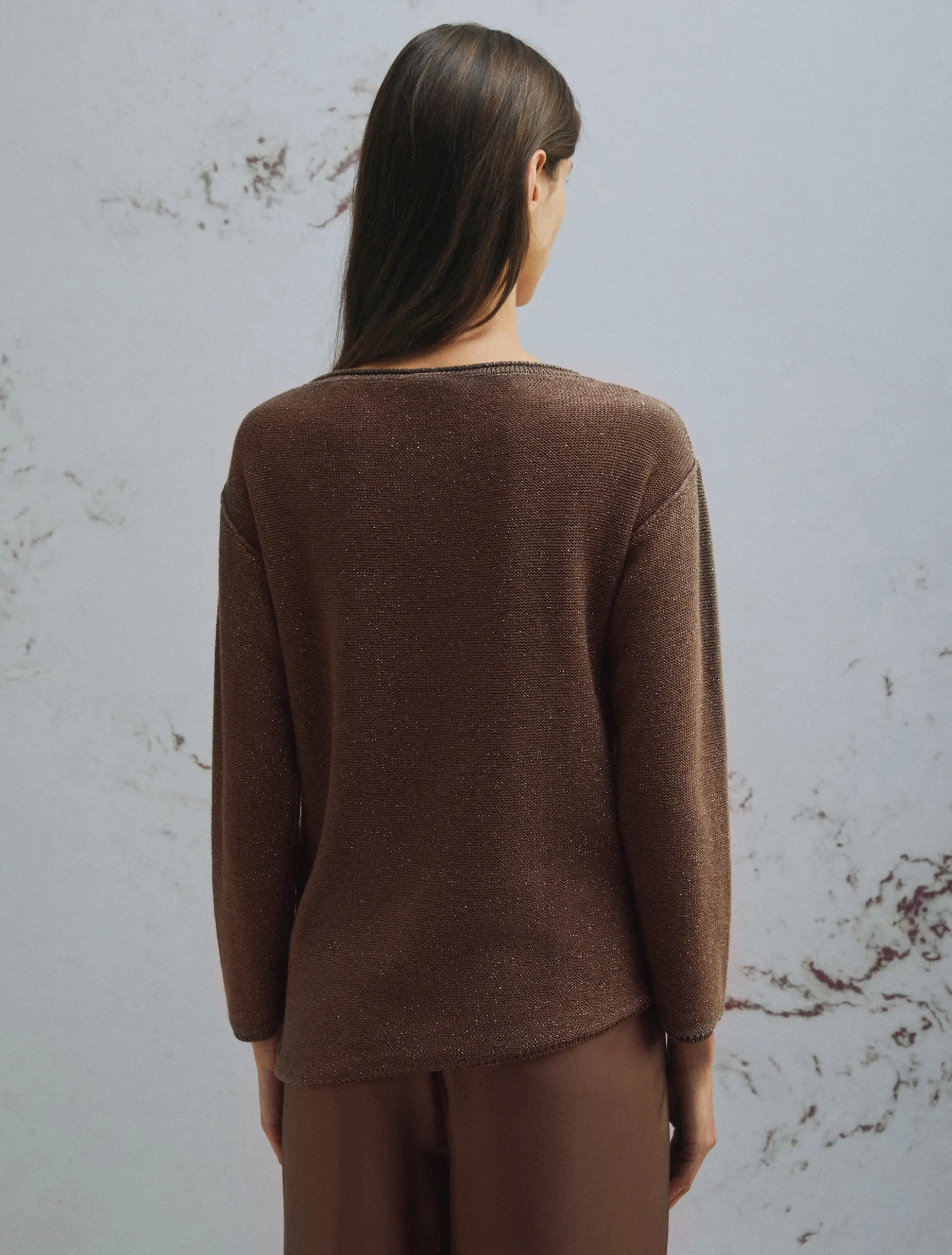 Maglia asimmetrica - MARRONE