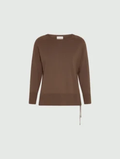 Maglia con coulisse - MARRONE