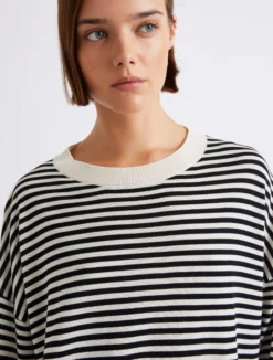 Maglia girocollo over - PANNA