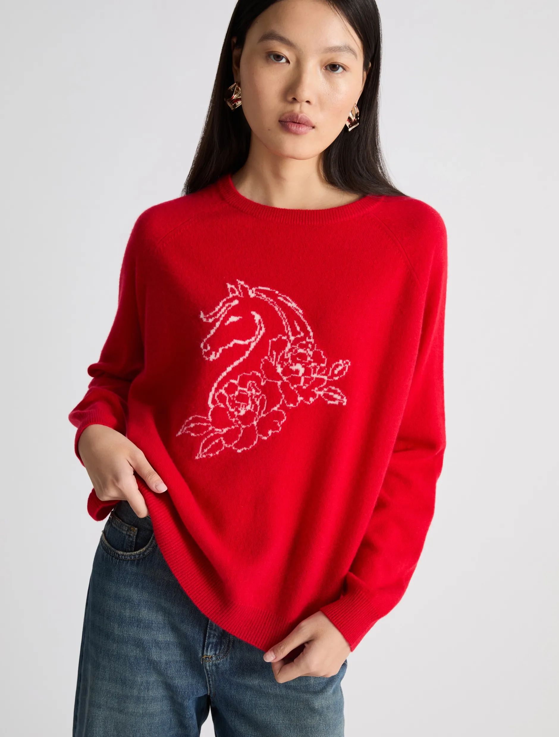Maglia in cashmere - ROSSO