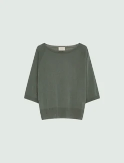 Maglia in viscosa aspetto tulle - VERDE