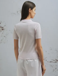 Maglia in viscosa con manica corta - ROSA
