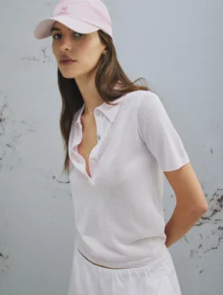 Maglia in viscosa con manica corta - ROSA