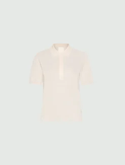 Maglia in viscosa con manica corta - BIANCO LANA