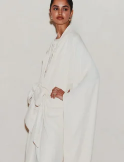 Mantella in georgette - BIANCO LANA