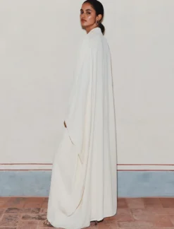 Mantella in georgette - BIANCO LANA