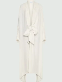 Mantella in georgette - BIANCO LANA
