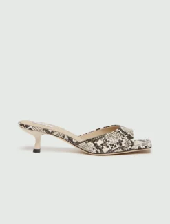 Mule con stampa pitone - MARRONE