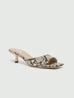 Mule con stampa pitone - MARRONE