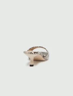 Mule con stampa pitone - MARRONE