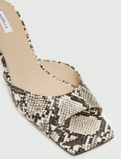 Mule con stampa pitone - MARRONE