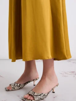 Mule con stampa pitone - MARRONE