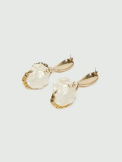 Orecchini pendenti con conchiglie metalliche - MADREPERLA