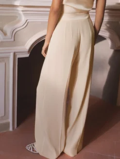 Pantalone ampio in enver satin - CIPRIA