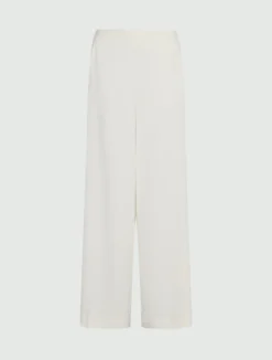 Pantalone ampio in envers satin - BIANCO LANA