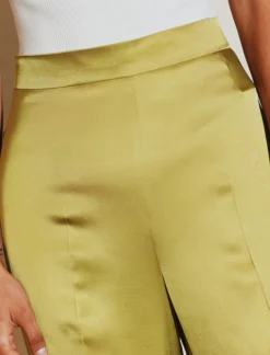 Pantalone ampio in raso stretch - ORIGANO