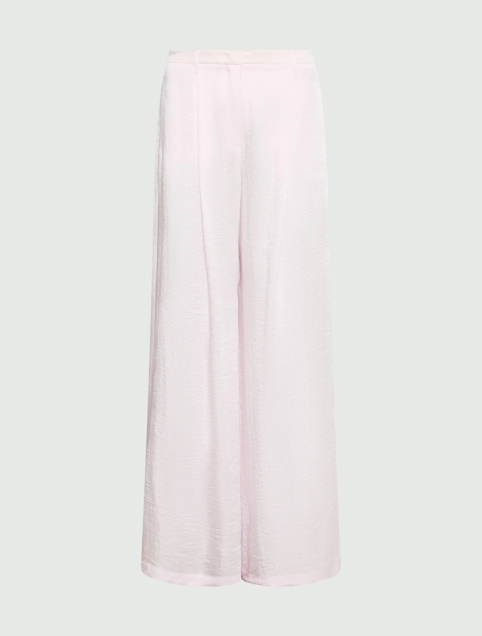 Pantalone ampio in twill crinckle - ROSA