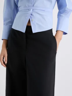 Pantalone ampio stretch - NERO