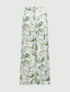 Pantalone a palazzo in lino - BIANCO OTTICO