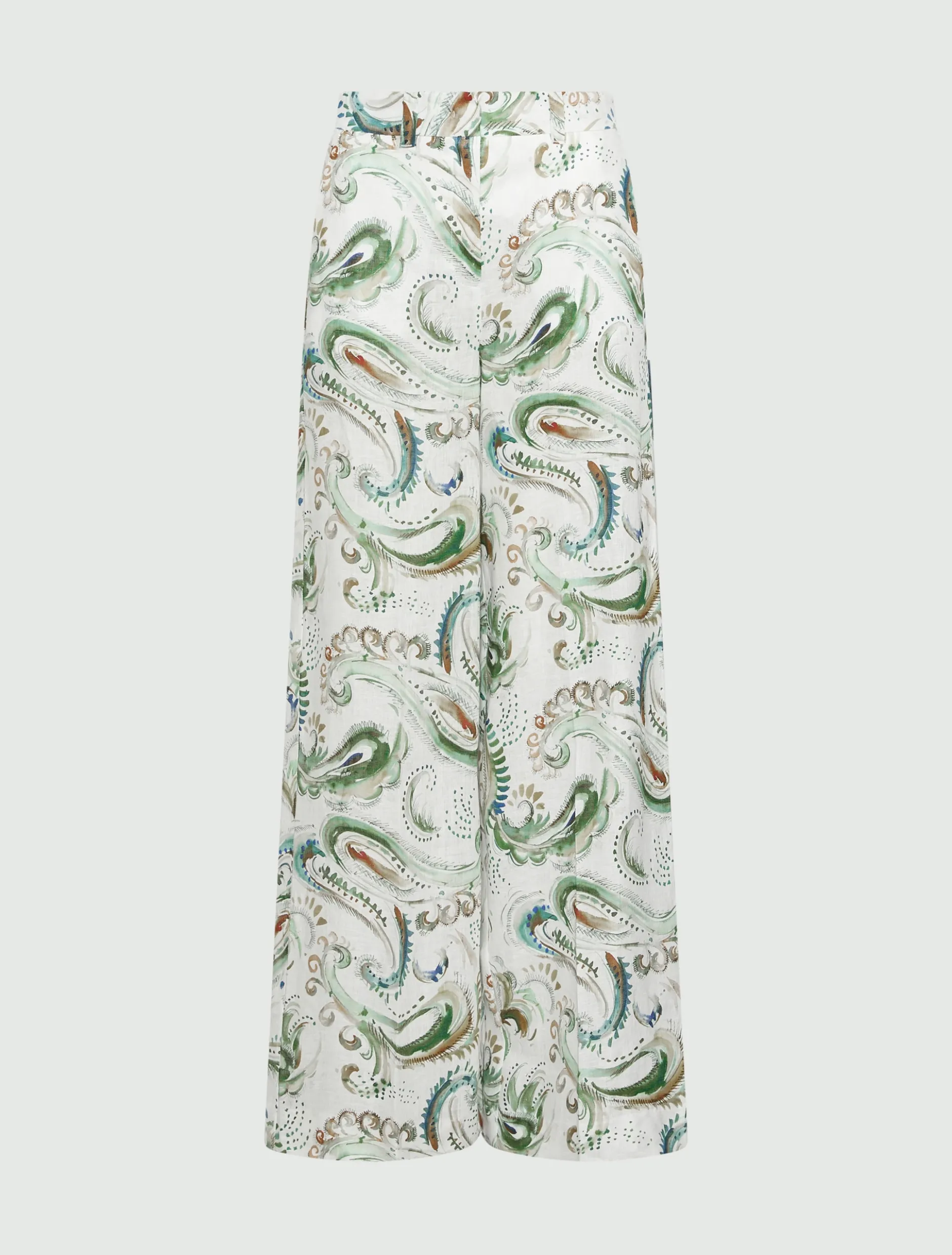 Pantalone a palazzo in lino - BIANCO OTTICO