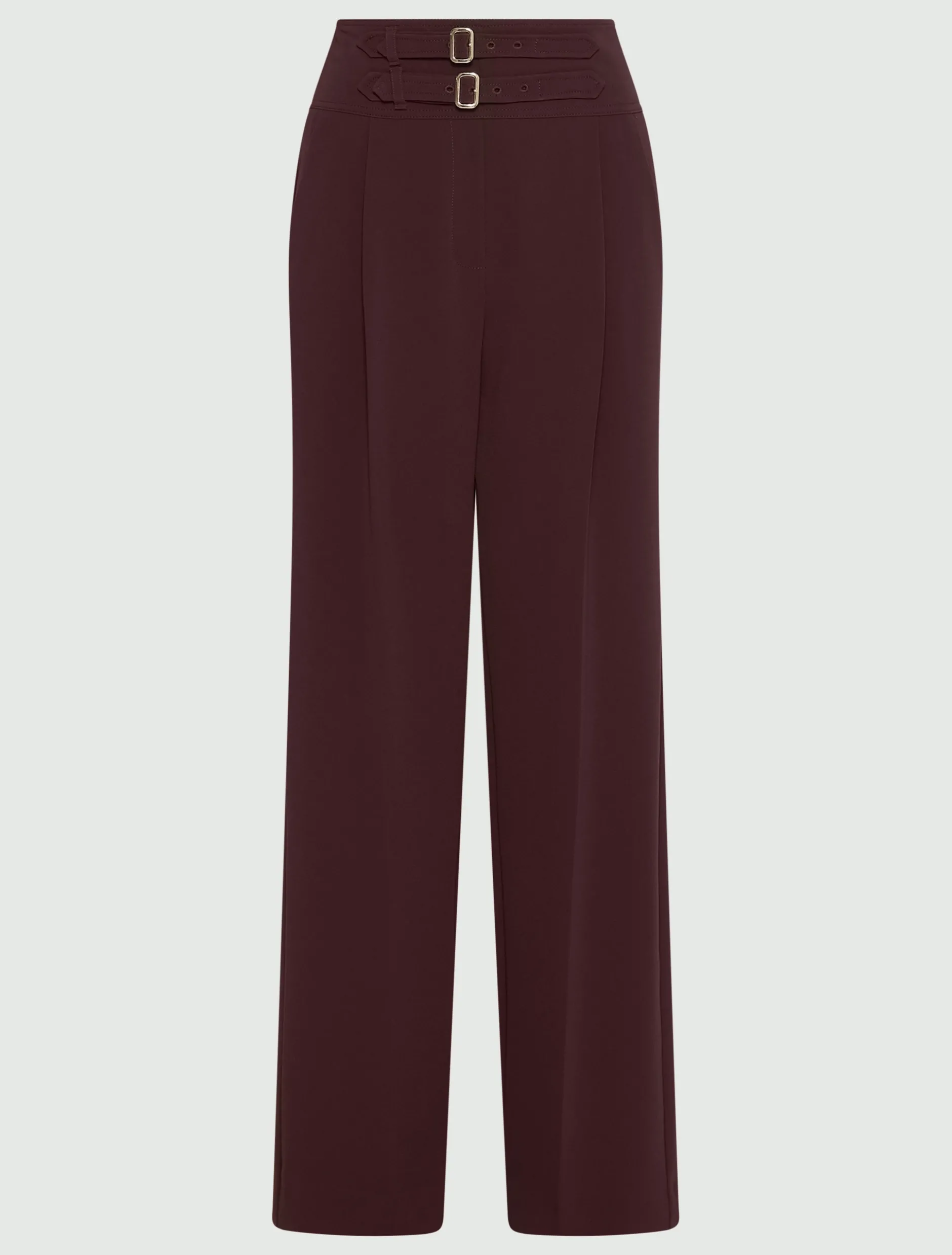 Pantalone a vita alta in cady - BORDEAUX
