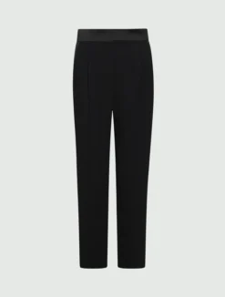 Pantalone chino in envers satin - NERO