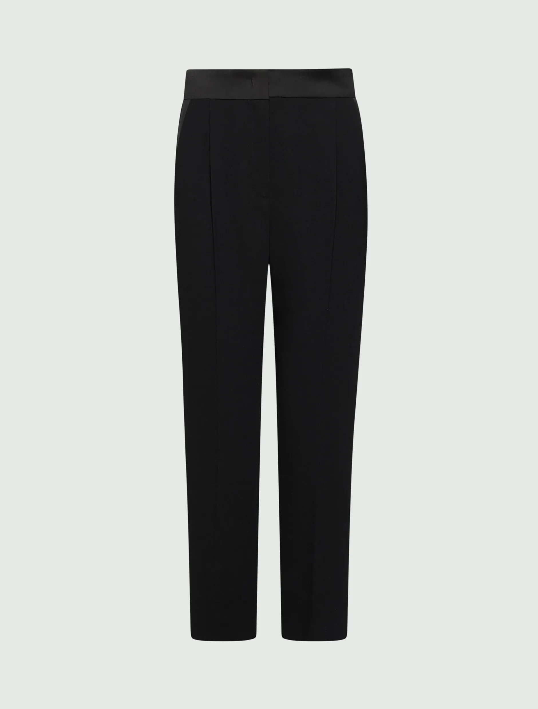 Pantalone chino in envers satin - NERO