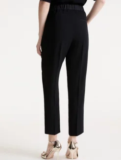 Pantalone chino in envers satin - NERO