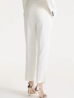 Pantalone chino in envers satin - BIANCO LANA