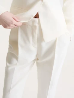 Pantalone chino in envers satin - BIANCO LANA