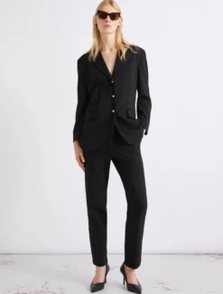 Pantalone chino in jersey - NERO